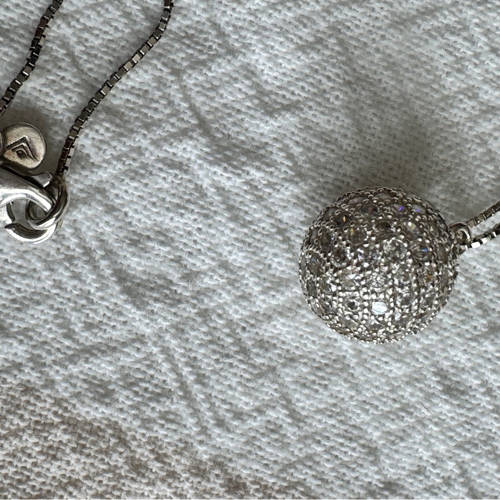 Silpada N2818 Disco Lights Silver with Pave CZ Necklace